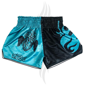 Shorts de boxe unisexes de bonne qualité, impression de logo personnalisée, extensible, respirant, séchage rapide, 100% polyester, entraînement MMA - Product Image 1