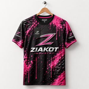 เสื้อยืด ZIAKOT รุ่นใหม่ ออกแบบเองสำหรับผู้ชาย สีดำลายธงชาติอเมริกา-สีเขียวอมฟ้า สำหรับออกกำลังกาย - Product Image 5