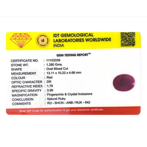Natural African Ruby 6.4 Carat Oval Cut Loose Gemstone for Fine Jewelry - Product Image 4