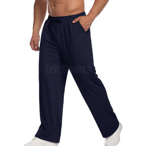 Men's Casual Flare <b>Trouser</b> Mid <b>Waist</b> Eco-Friendly Breathable Cotton/Polyester Fabric Comfortable Fit <b>Elastic</b> Closure - Product Image 2