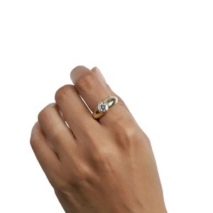 Bague de Fiançailles Minimaliste en Or Massif 10K 14K 18K avec Diamant de Laboratoire Taille Asscher et Moissanite – Vente en Gros - Product Image 6