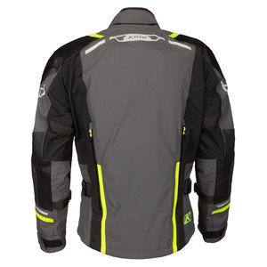 Veste de moto imperméable pour homme AMS SPORTS INTL, manches longues, gris jaune fluo, impression réfléchissante, pour toutes les courses - Product Image 2