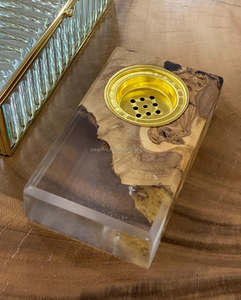 Quemador de resina epoxi de madera hecho a medida con tapa y bandeja de carbón para Bakhoor para regalos de Eid Ramadan - Product Image 3