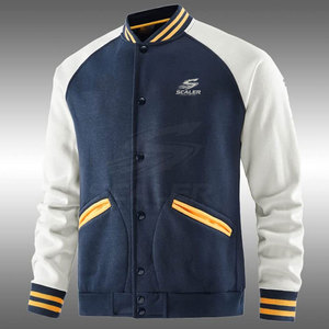 Veste d'hiver pour homme en tissu mélangé coton de qualité supérieure, col montant, fermeture à boutons pression, respirante, coupe-vent, style décontracté urbain - Product Image 3