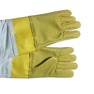 Guantes de Apicultura con Manga Larga, Guantes Protectores con Palma de Cuero Resistentes a Picaduras para Trabajos en Colmenas OEM - Product Image 3