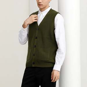 Gilet tricoté pour homme, pull sans manches confortable en tissu doux, idéal pour le bureau, les occasions décontractées et le style hivernal au quotidien - Product Image 2