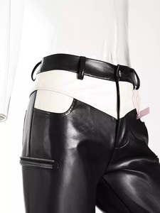 <b>Men's</b> fashionable slim fit Genuine <b>leather</b> <b>pants</b> Customized all color <b>leather</b> <b>Men's</b> breathable design - Product Image 4