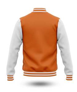 Custom Varsity <b>Jacket</b> in Wool Genuine <b>White</b> Leather Sleeves Breathable Baseball Letterman <b>Jacket</b> From Pakistan OEM Service - Product Image 3