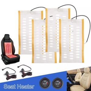 12V Universal Composite Fiber Heated Seat Heater Pad Kit Modified Car Seats with Cushion Switch - Product Image 1