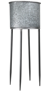 Grande jardinière ronde en métal faite à la main pour la décoration de jardin de salon d'hôtel dernière conception décente pots de plantes de jardin - Product Image 2