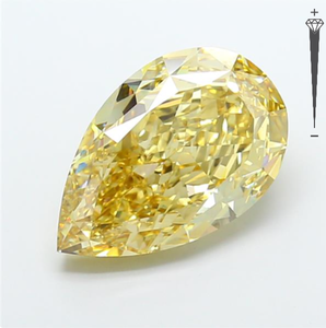Diamant cultivé en laboratoire certifié IGI 15,07 CT, taille poire, couleur jaune intense fantaisie, clarté VS2, CVD 617425830, ROYAL GEMS Jewelry - Product Image 3