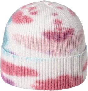 New Winter Bows Tie-dye Knitted Beanie Custom Logo Unisex Warm Cotton Cap for <b>Beach</b> 2026 - Product Image 2