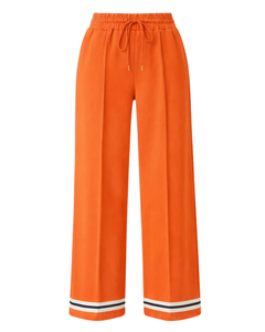 Custom Orange Wide Leg Pants Women Casual High Waist Drawstring Trouser Loose Fit Straight Pants Comfortable Lounge Wear Fashion - Product Image 1
