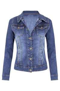 Women Short Denim Jacket Long Sleeve Casual Fashion Retro Streetwear Outerwear Breathable Fleece Plus Size S XXXL Washed <b>Zipper</b> - Product Image 3