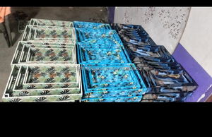 Ensemble 3 plateaux de service en bois imprimés décoratifs écologiques faits à la main, élégants et fonctionnels, multi-usages pour la cuisine à domicile. - Product Image 5