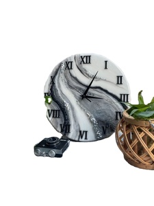 ALLOWS Epoxy Resin Wall <b>Clock</b> Epoxy Resin Living Room best qulatiye Furniture Home Decor Wall <b>Clock</b> Customized best - Product Image 2