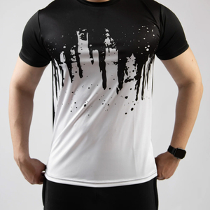 Camiseta de Manga Corta con Cuello Redondo y Logotipo Personalizado por Sublimación para Hombre, Talla Grande, de Lona, Secado Rápido, Transpirable, 100% Algodón, Ecológica - Product Image 4