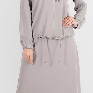 Plain Navy Blue Color Traditional Islamic <b>Modest</b> Woman Tracksuits 2Pcs <b>Sets</b> Elongated Tall Hoodie Ladies <b>Modest</b> Track Suits - Product Image 4