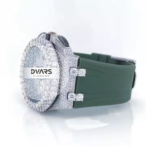 Reloj Mecánico de Moda con Moissanita y Aleación, Esfera de Lujo VVS Estilo Hip Hop, Correa de 20mm - Product Image 4