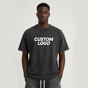 Men's <b>Orange</b> Oversized <b>T</b>-<b>Shirt</b> With Custom Logo Print Short Sleeve O-Neck Casual Style 100% Cotton Jersey Fabric - Product Image 5