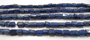 Perles de pierre naturelle Lapis Lazuli taillées au laser, polies, forme de pépite 8mm-10mm, 8 pouces - Product Image 4