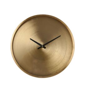 Horloge de bureau minimaliste en laiton, mouvement à quartz rétroéclairé circulaire, finition dorée, horloge décorative - Product Image 2