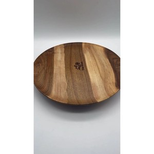 ถาดหมุนไม้แท้ทรงกลม งานแฮนด์เมด ดีไซน์มินิมอล สลักโลโก้ - Product Image 2