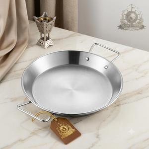 Poêle à frire en acier inoxydable à motif martelé, poêle antiadhésive de luxe, manche long ergonomique, ustensiles de cuisine haut de gamme, vente en gros - Product Image 5