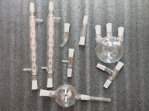 Ensemble de verrerie de laboratoire pour colonne de distillation, avec flacon de collecte, adaptateur de condenseur, connecteur en T, lampe à alcool 1000 ml, 500 ml pour - Product Image 4