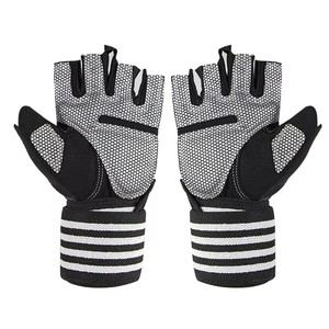 Guantes de Gimnasio para Fitness, Medios Dedos, Ligeros, Transpirables, Cierre de Hebilla de PU, para Levantamiento de Pesas, Ejercicios Pliométricos, 0.5 kg, para Hombre, Geo - Product Image 6