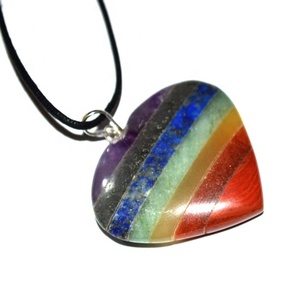 Colgantes en forma de marca de siete Chakras Bonded Colgante en forma de marca de siete Chakras Semiprecioso - Product Image 4