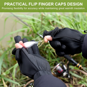 Guantes de Pesca Vantrex Industries VI-FG-104 Inteligentes, Transpirables, de Secado Rápido, Ligeros, con Protección UV, Antideslizantes e Impermeables para Invierno - Product Image 5
