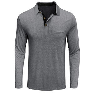 Camisa Polo Personalizada para Hombre, Manga Larga, Cuello Camisero, Estilo Casual con Bolsillo - Product Image 1
