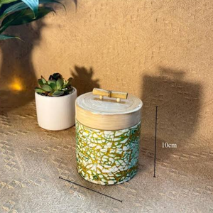 Hot Sale Mother of Pearl <b>Bamboo</b> Jar Vietnam Handmade <b>Bamboo</b> <b>Container</b> with Shell Inlay Wholesale Price - Product Image 4
