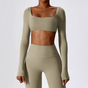 Conjunto Deportivo de 2 Piezas para Gimnasio y Yoga, para Mujer, de Alta Calidad, Ecológico, Transpirable y de Secado Rápido, en Spandex/Nailon - Product Image 5