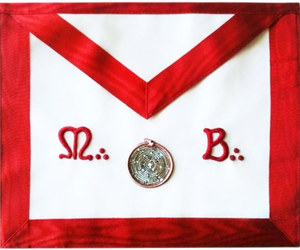 Tablier de Maître - Badges Maçonniques Simples en Forme de Triangle, Écologiques, 3D, Personnalisés, à Coudre, en Similicuir Brodé à la Main AASR - Product Image 4