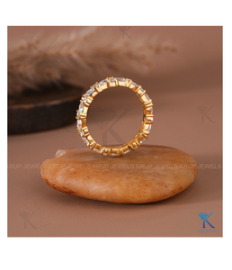 Exclusive Marquise and Round Brilliant Eternity Band Solid Gold Ring for Women Elegant Wedding or Cocktail Ring <b>Fine</b> Jewelry - Product Image 4