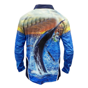 เสื้อโปโลตกปลา เนื้อผ้าเบาสบาย พิมพ์ลายแบบซับลิเมชั่น คุณภาพดีที่สุด - Product Image 5