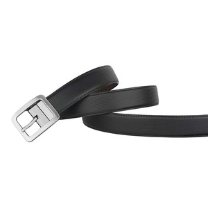 Nuevo Cinturón de Cuero para Hombre de Color Sólido con Ajuste Cómodo, Nuevo Diseño y Color Personalizados con Hebilla de Acero - Product Image 1