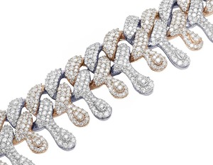 Exclusive <b>Silver</b> Plated Cuban Link Chain with Moissanite Diamonds Designer Iced Out <b>Necklace</b> Jewelry <b>for</b> <b>Mens</b> Hip Hop Collection - Product Image 4