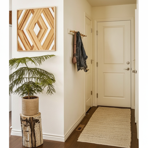 พรมผสมปอกระเจาธรรมชาติ พรมปอกระเจาทอมือสำหรับห้องนั่งเล่น ห้องนอน และห้องรับประทานอาหาร ตกแต่งบ้าน - Product Image 5