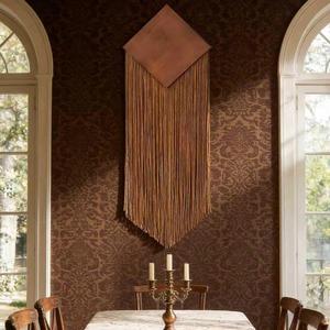 Ensemble bohème de 3 tentures murales en macramé multicolores, décoratives et faites à la main, idéales pour une maison et des espaces intérieurs élégants - Product Image 4