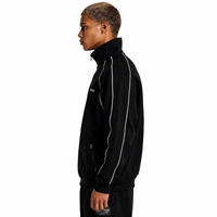 Veste de survêtement unisexe noire à capuche, coupe oversize, 100 % coton French Terry, tenue décontractée d'automne, impression numérique brodée