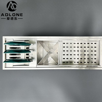 Egouttoir à vaisselle multifonctionnel en acier inoxydable 304 45x26cm pour évier de cuisine à bol unique Comptoir un SUS304