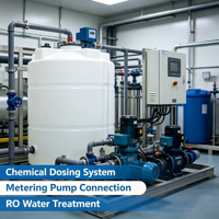Système de dosage chimique pour traitement de l'eau NUO VISTA PE avec réservoir, floculant, anticalcaire, jauge de niveau de seau, mélangeur et base - Garantie 1 an