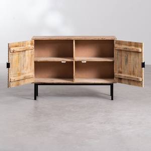 Buffet Vandana Vento Geo en bois de manguier massif 160x45x86 cm avec motif artisanal - Product Image 4