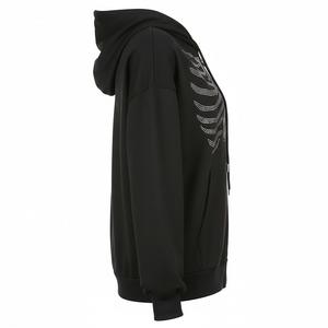 Sudadera con Capucha de Poliéster/Algodón con Cristales de Imitación, Decorada con Pedrería, Estilo Casual, Ecológica, Transpirable y de Lujo para Otoño - Product Image 2