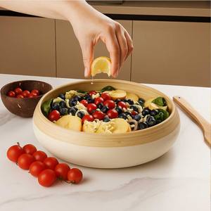 Bol à salade en bambou tressé écologique à prix abordable pour ustensiles de cuisine, bols de service modernes personnalisés OEM/ODM fabriqués au Vietnam - Product Image 6