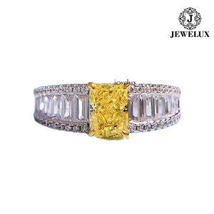 Bague Cocktail Homme Jewelux en Argent 925 Plaqué Rhodium de Qualité Supérieure avec Pavé de Diamants Motif Signe Dollar Style Hip-Hop - Product Image 3
