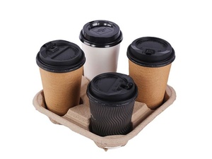 Bandeja Portabebidas Compostable Premium para Café para Llevar, Bandeja de 4 Compartimentos para Cafeterías y Tiendas de Abarrotes, 2026 - Product Image 2